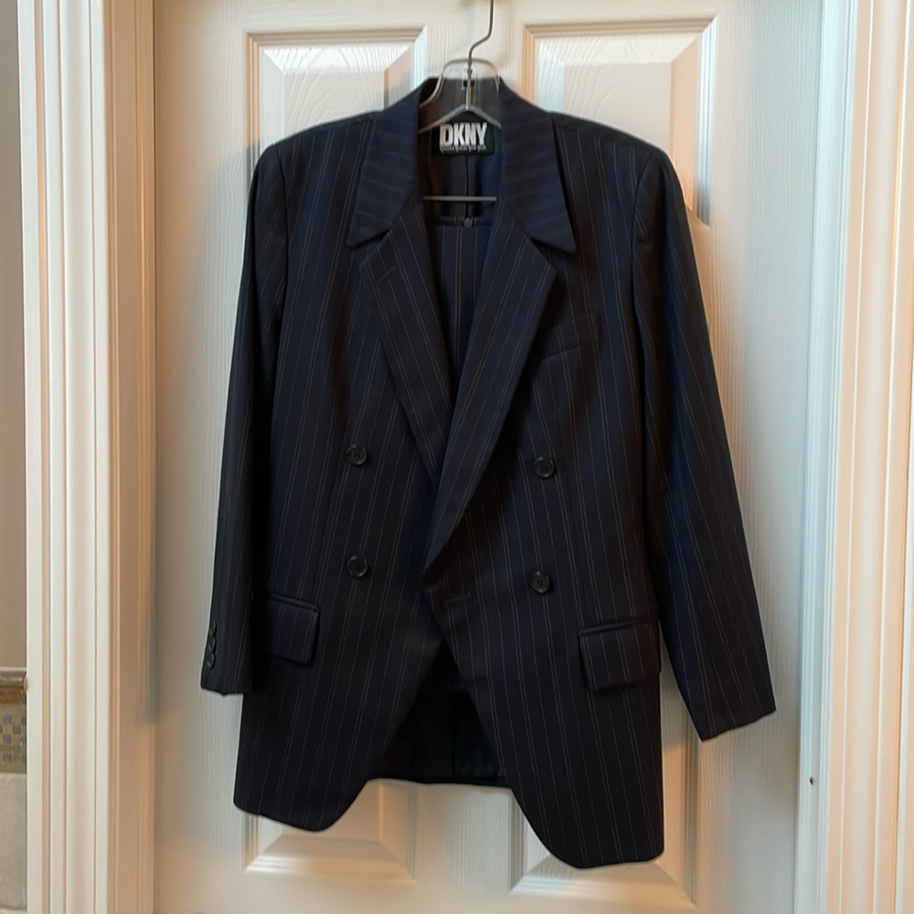 DKNY woman’s 2 piece pin stripped suit